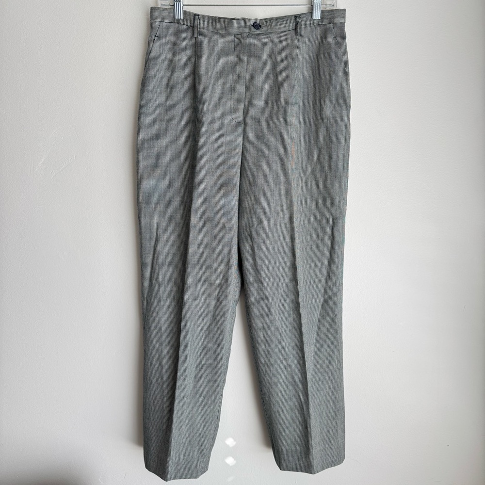 Pendleton 100% Virgin Wool Pants Woman Size 14 Preppy Plaid Vtg high waisted